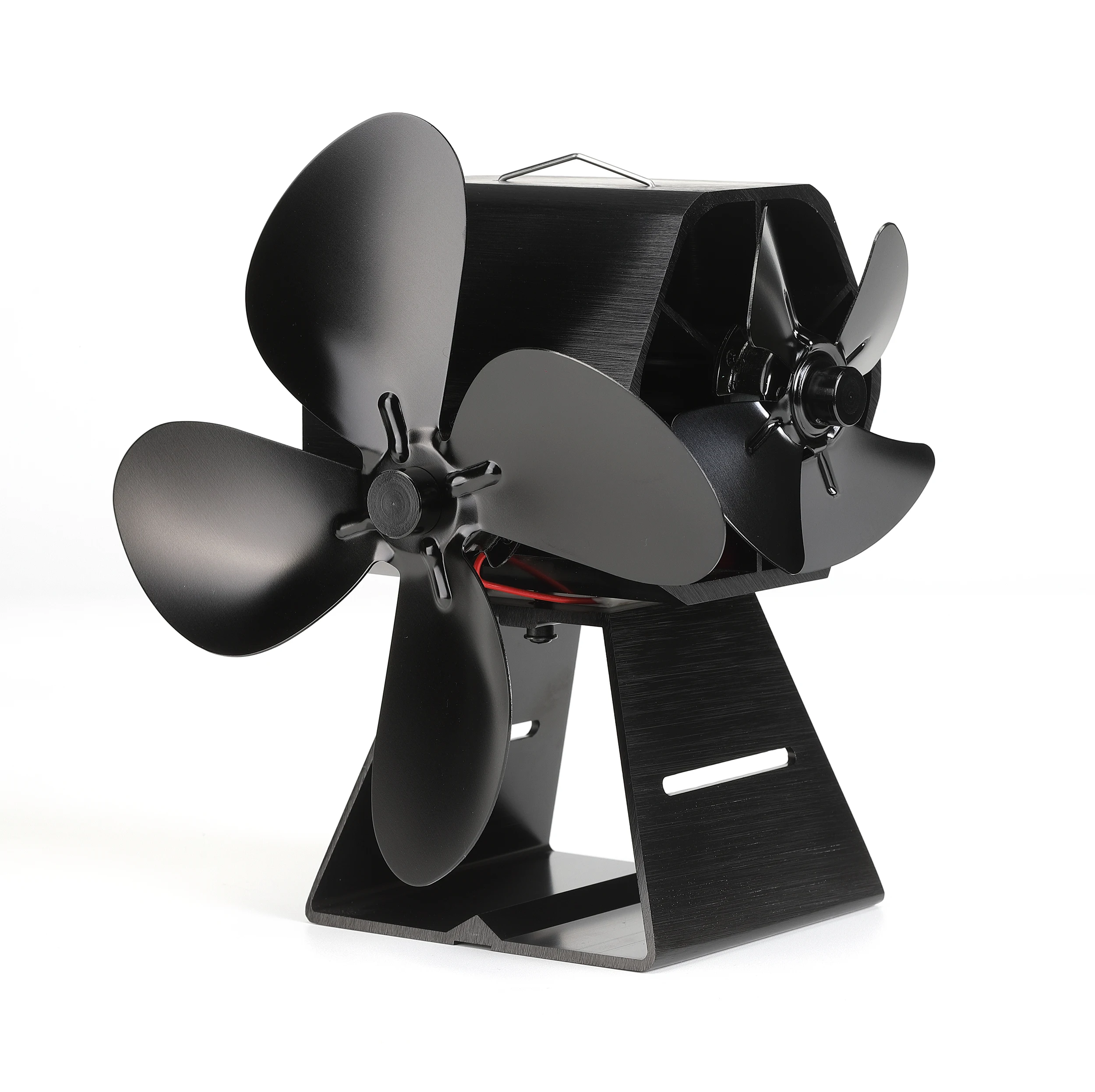 Winter Indoor Wood Burning Fireplace Double Stove Fan Heat Powered 4 Blades Exhaust EcoFan Other Home Heaters