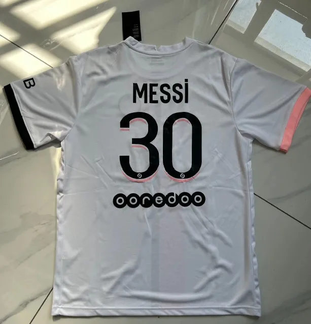 Paris Messi Number 30 Home Soccer Jersey Design custom Men Kids Football Uniform