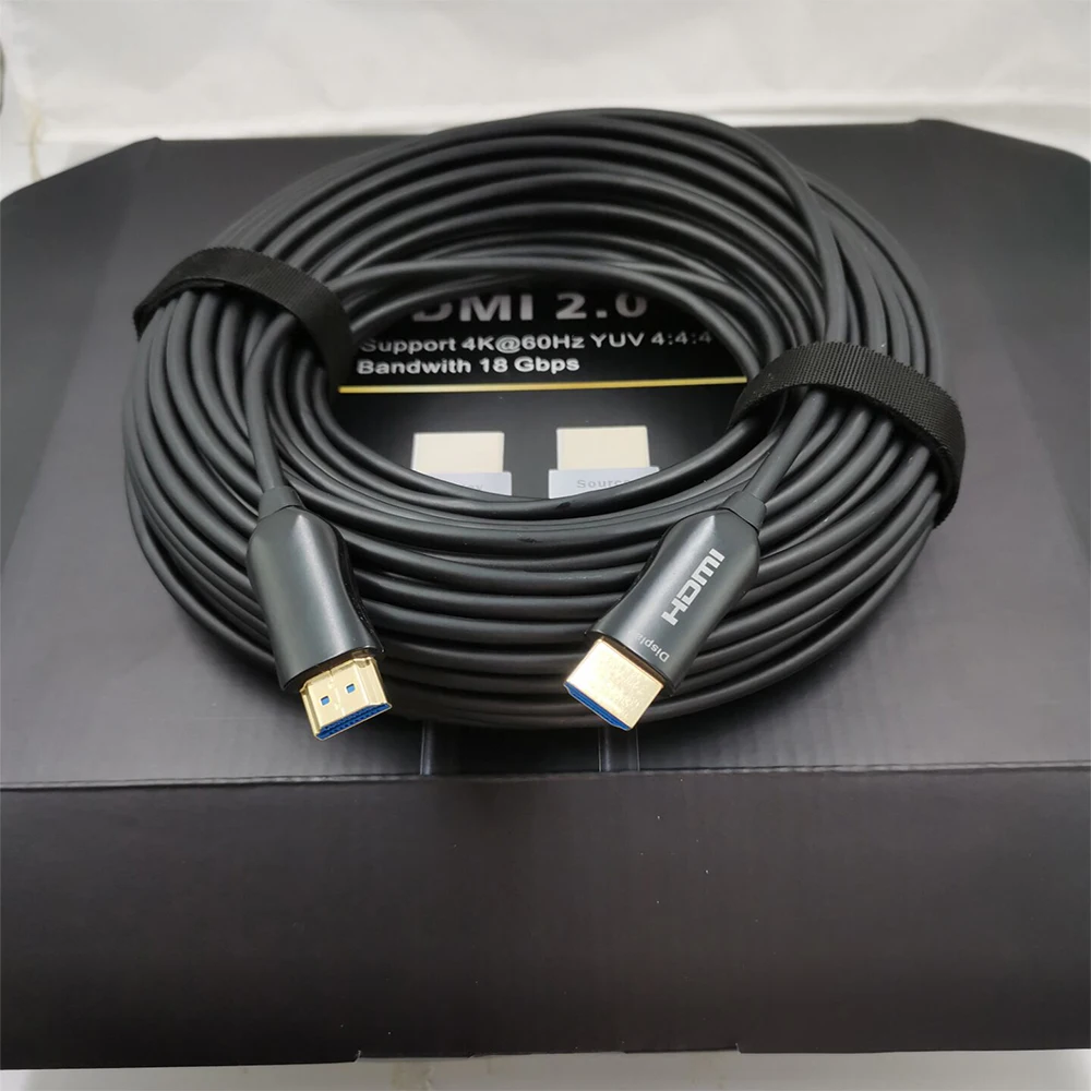 Активный оптоволоконный кабель RuiTeng 8K HDMI 50 м поддержка @ 60 Гц/4K 120 Гц 48 Гбит/с ARC HDCP2.2 HDR