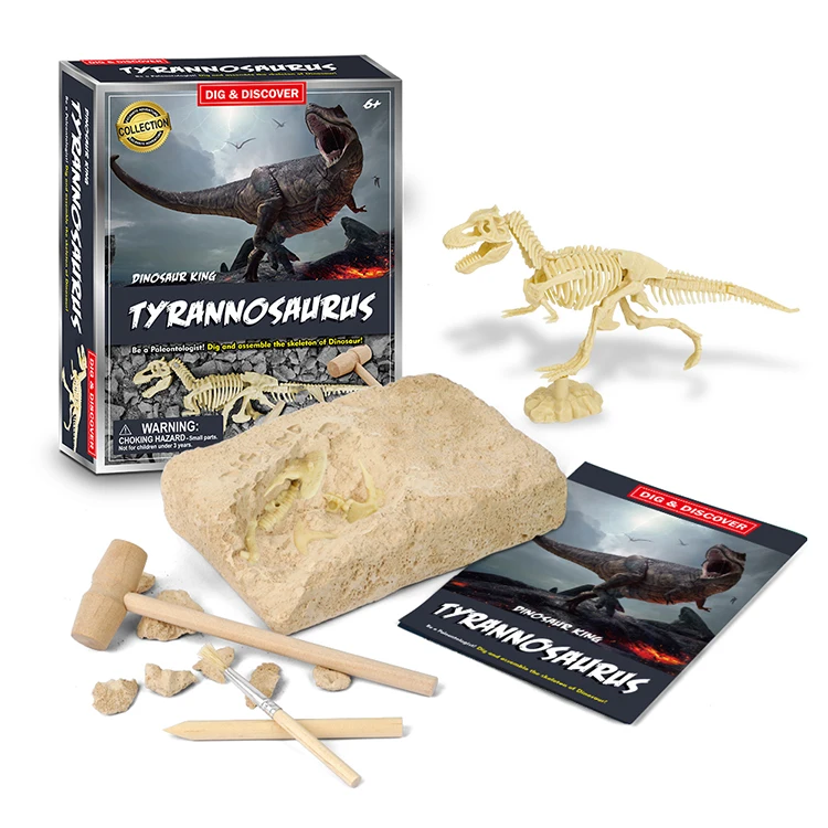 Оптовая продажа, обучающая игрушка-головоломка, археологические умные 3D игрушки-Динозавры с набором для раскопок