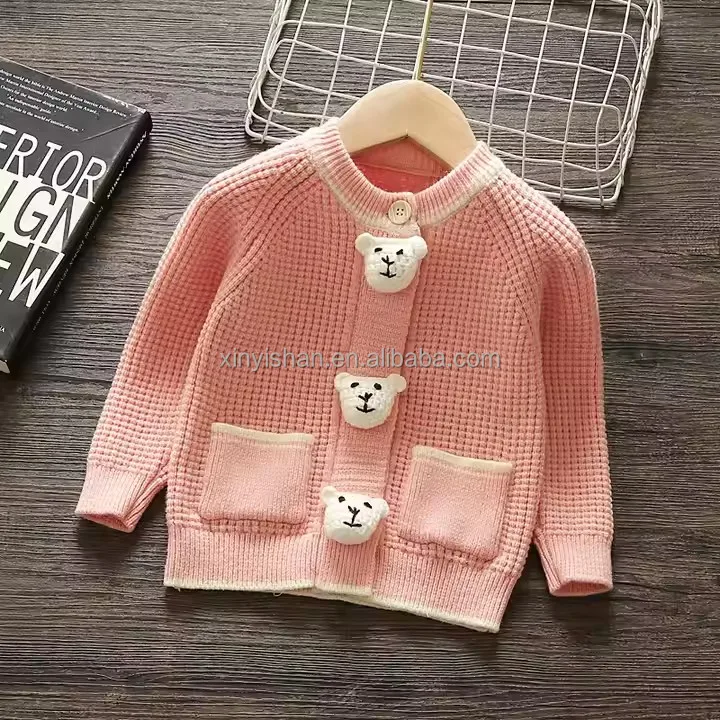 High Quality Sweater Kids One Piece Cotton Cartoon Jacquard Knitted Sweater Kids Pullover Kids Sweater