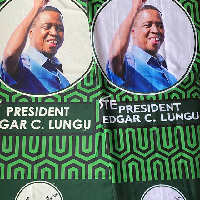 Manufacturer of custom Logo  Africa President Election Customized Prints African Wax Fabric 100% Cotton