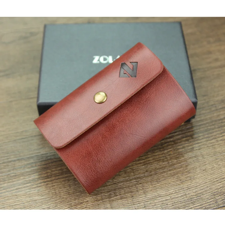 Wholesale Customized Pressure Change PU Card Bag Male Bank Card Case Unisex Universal Fashion High-end Card Case