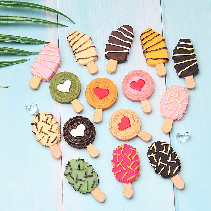 Производитель наклеек на холодильник онлайн 3D еда мороженое туристические сувениры из смолы магниты дверь холодильника