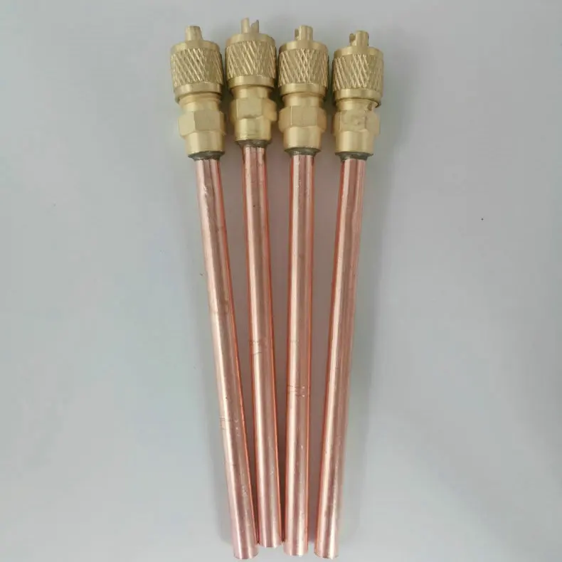Good Quality ISO certified 1/4 inch brass refrigeration charging return nipple access valve