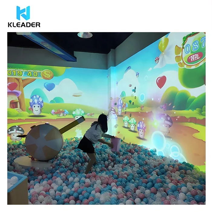 Interactive Wall Projector Games for all-in-one AR Smash ocean Balls Projection system for Kids Indoor Playground museum