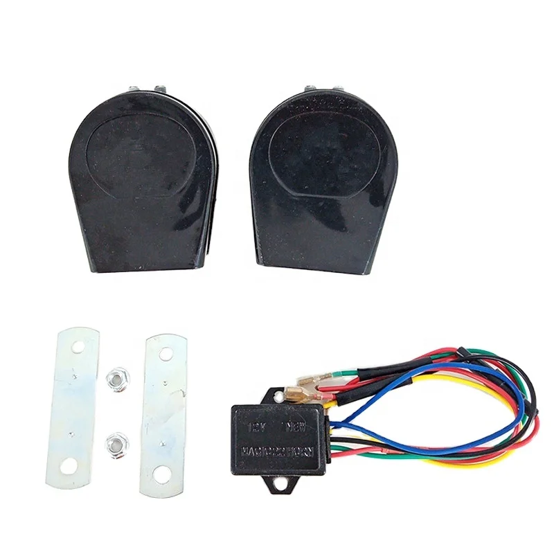 12V Electronic Horn loud car klaxon 12V Snail Horn 115dB Powerful Sound 510/410Hz