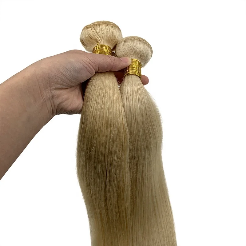 
100% russian double drawn silky straight remy human full cuticle aligned weft hair extensions 