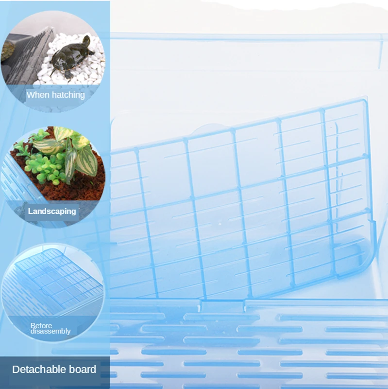 Barbarous BG Growth SG-01 Aquarium Reptile Breeding Box Plastic Water Turtle Tortoise Paradise Reptile Cage tank Feeding Box