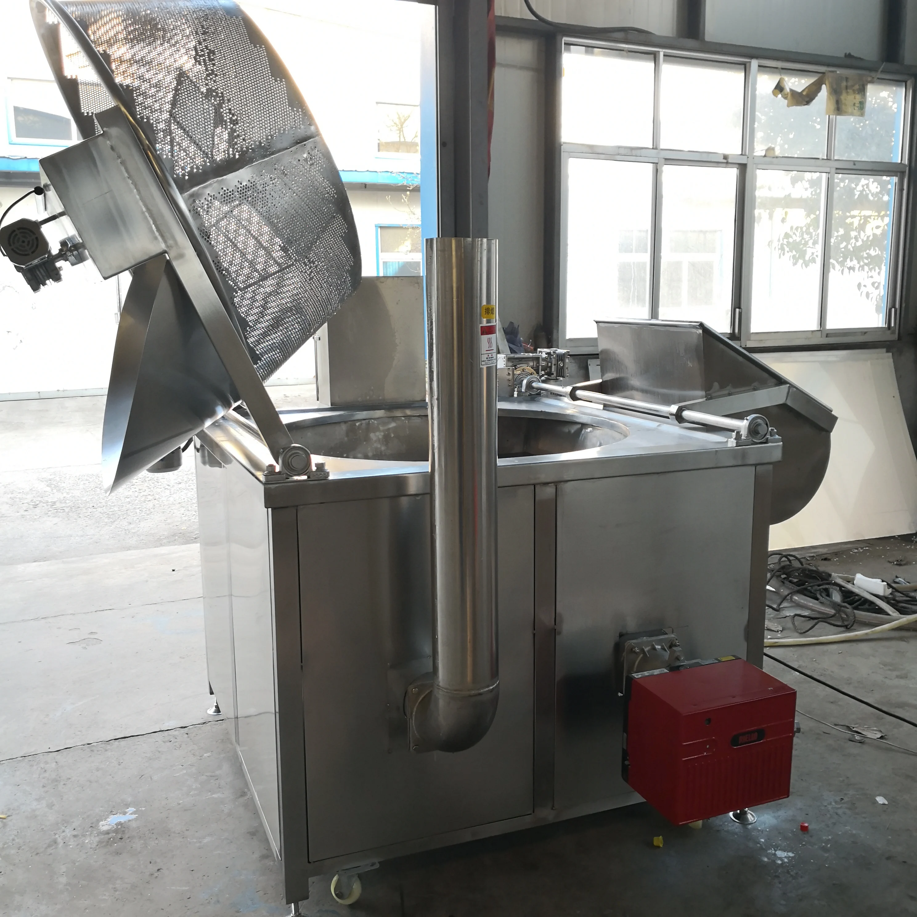 commercial fried peanuts potato chips potato chips bananas cassava chips fish chicken feet donuts frying machine batch fryer