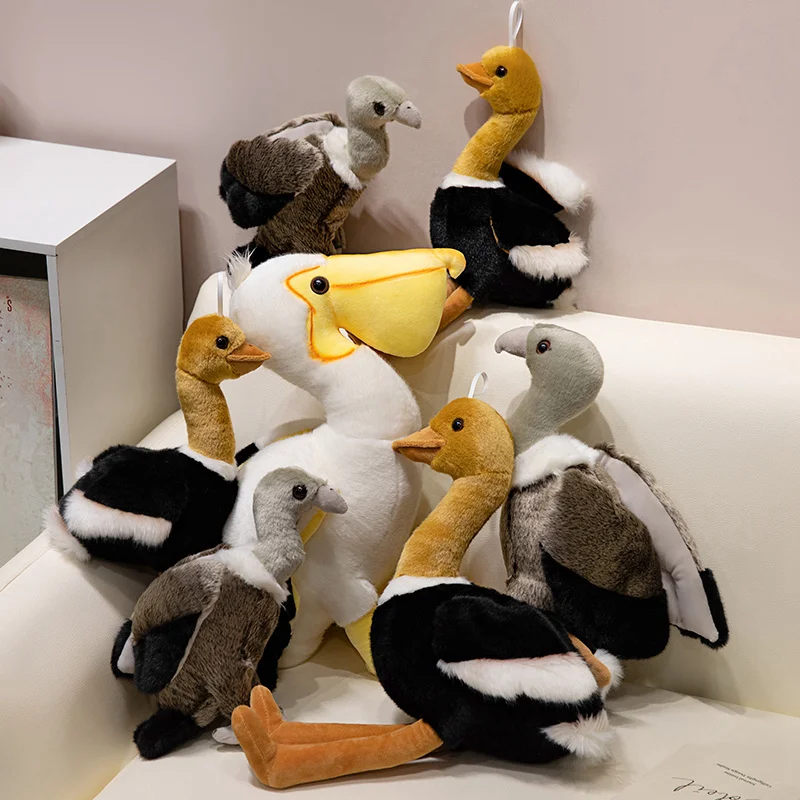Likelike Vulture Ostrich Pelican Stuffed Animal Bird Plush Toy Soft Stuffed Wild Animal Bird Toy Plush Stuffed Bird Toy