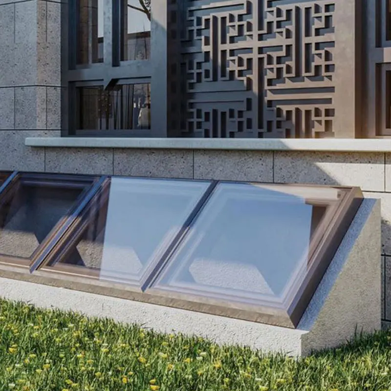 Glazed Glass Aluminium Cured Top Skylights Roof Top Windows Motorized Skylight Roof Window