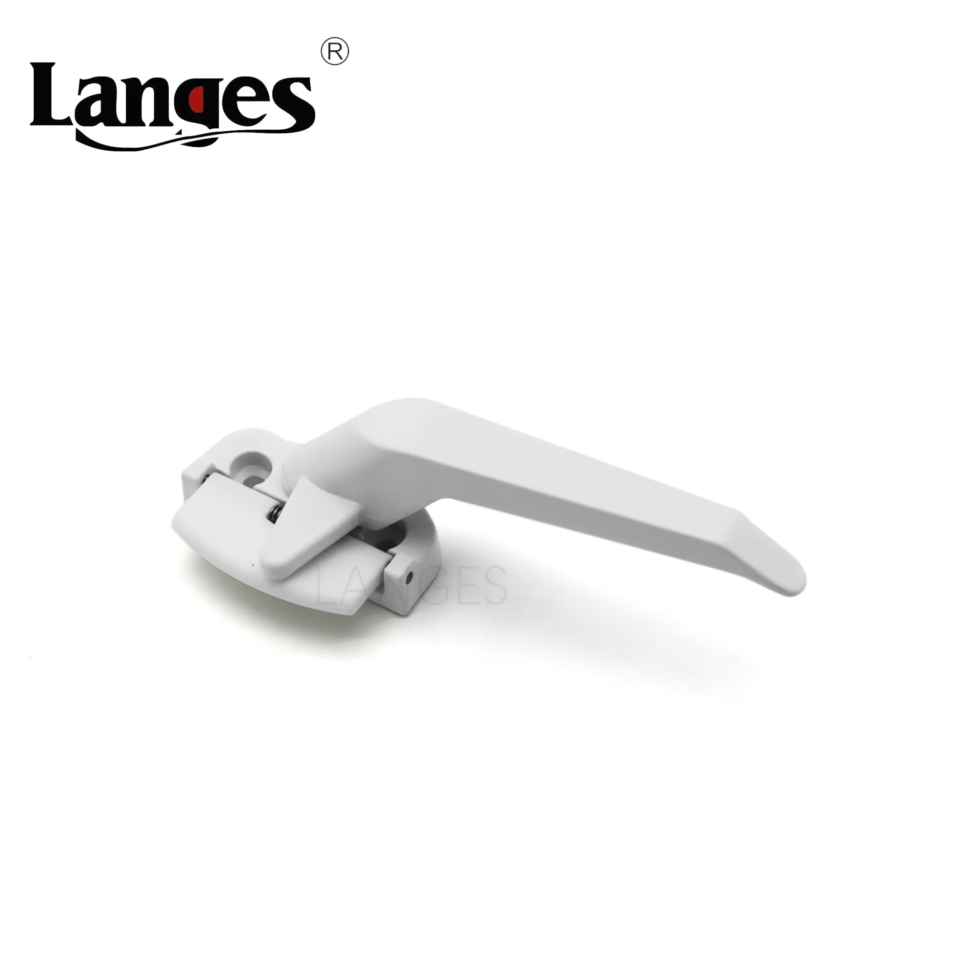 Swing Open Handle Aluminum Alloy Black Single Point Casement Locking Handle with Plastic stopper