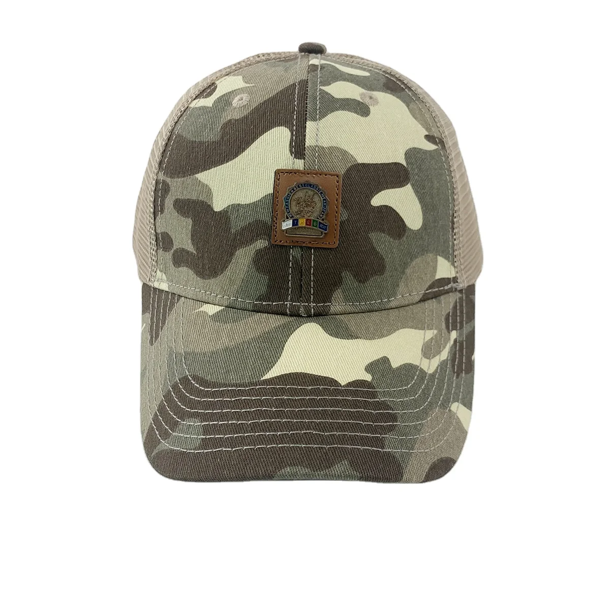 Высококачественная Мужская бейсболка с принтом из 6 панелей, Кепка с камуфляжной сеткой