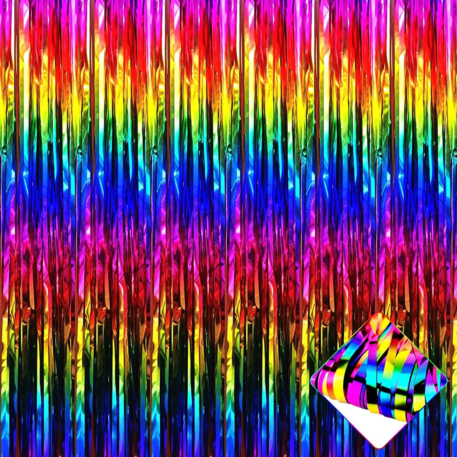 1*2m Metallic Door Window Backdrops Wedding Birthday Party Decoration Rain Tassel Foil Fringe Curtain