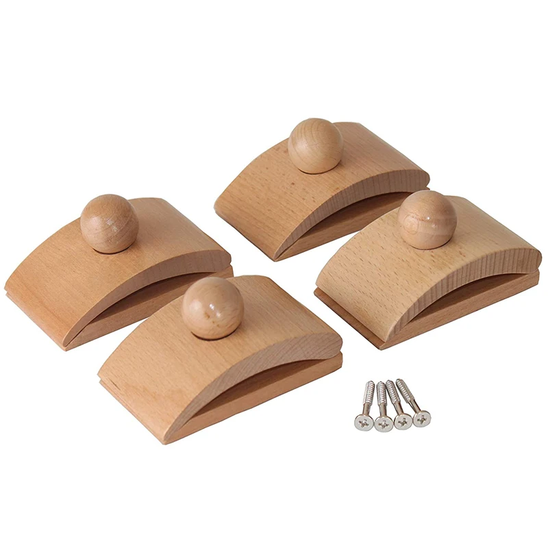 Многофункциональный элегантный подвесной дисплей 4 шт. зажим для одеяла Натуральный Деревянный прищепка