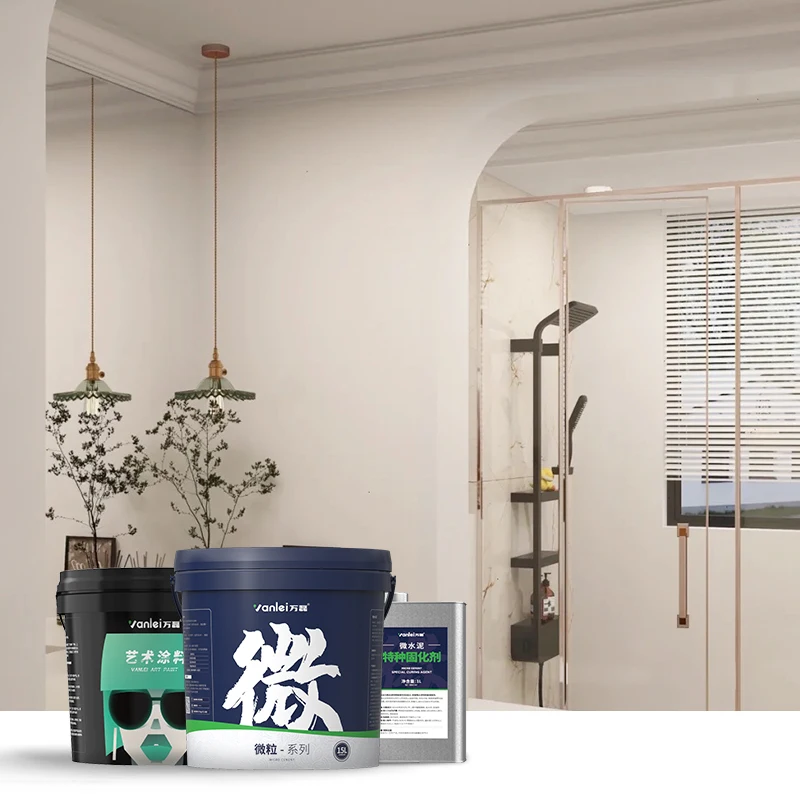 Wanlei Foshan Microcement Paint Factory Direct Supply Cost Effective Microcement Resin Coating Building