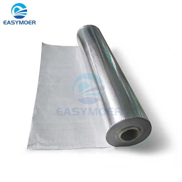 reflective 100gsm thermal insulation  double side aluminum foil woven fabric