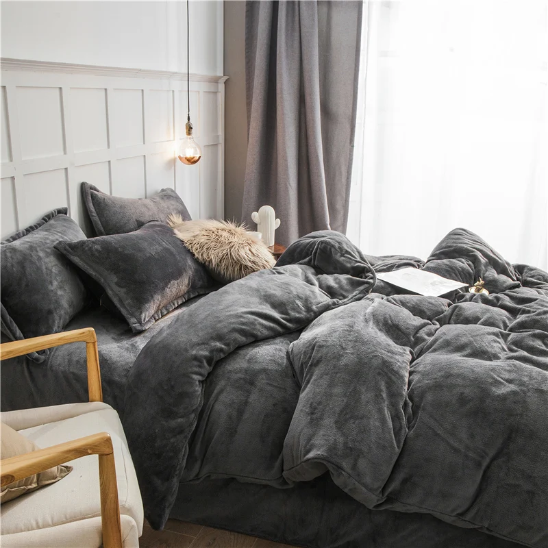 
Designers Home Flannel Printed Quilted Bedding Duvet Quilt Cover Set 