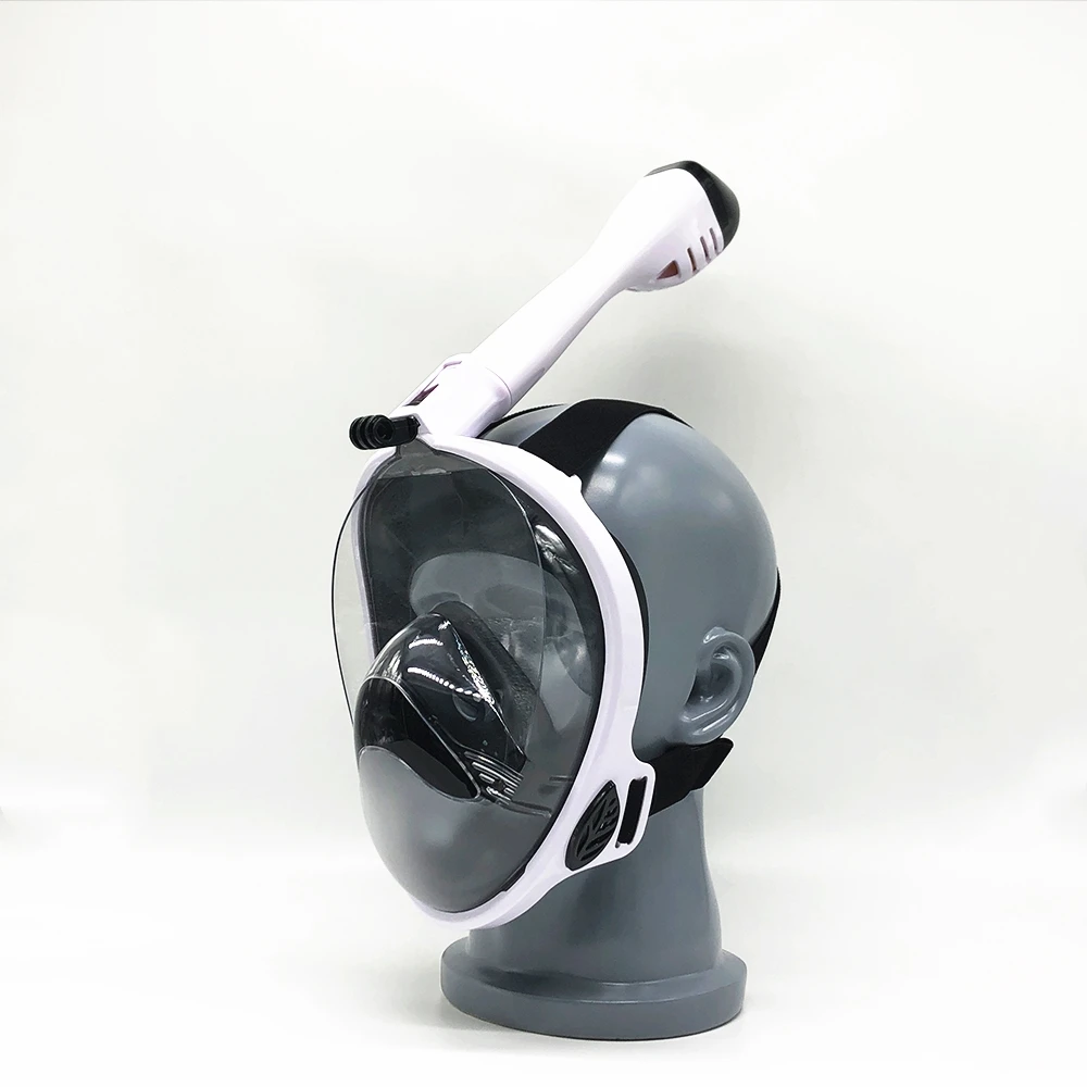 
China New High Quality Silicone Scuba Diving Mask Free Breath Adult 180 Field Of Vision Full Face Mask Anti Fog Set 