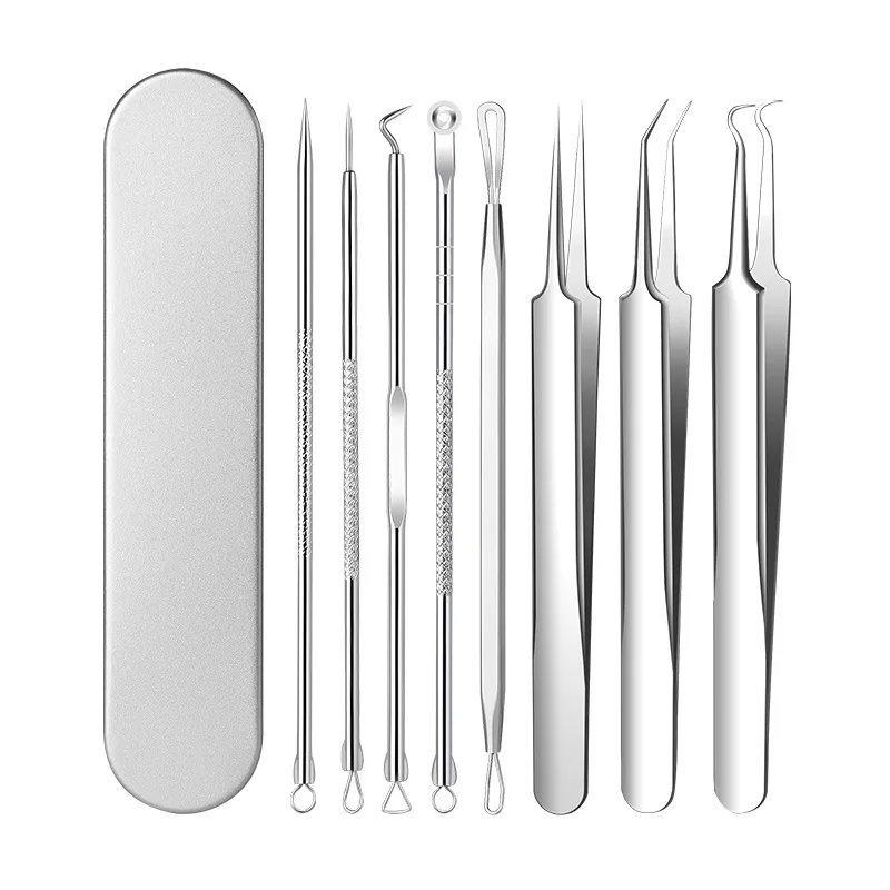 Factory Sale Stainless Steel High Quality Acne Needle Pimple Removal Facial Care Pointed Tip Blackhead Removal Kits