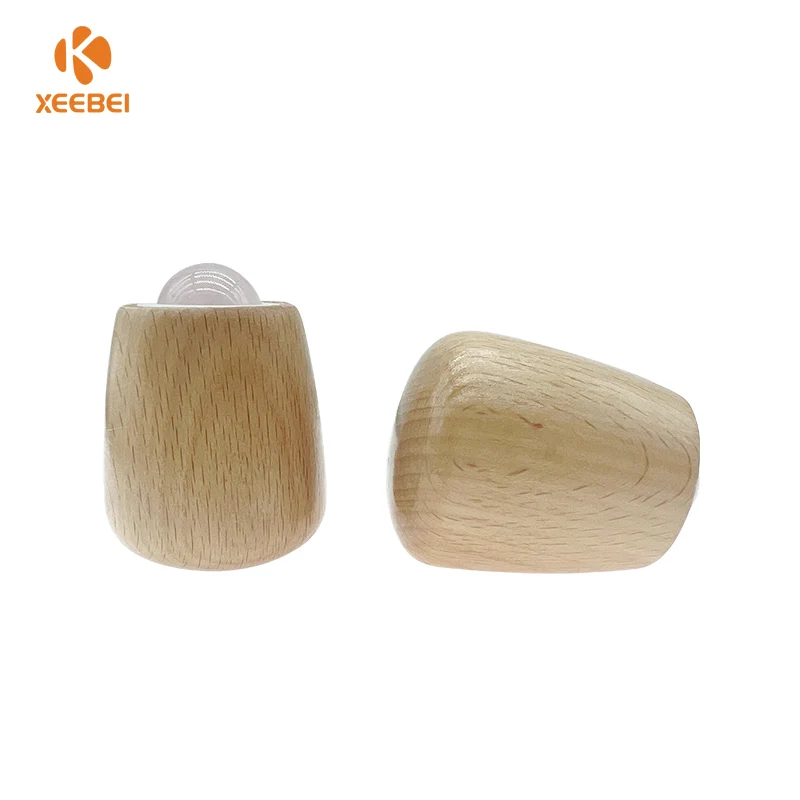 New Style Wooden Handle Jade Roller Ball Facial Skin Massage Jade Ball Roller Custom Logo Anti-aging Jade Face Massager Roller