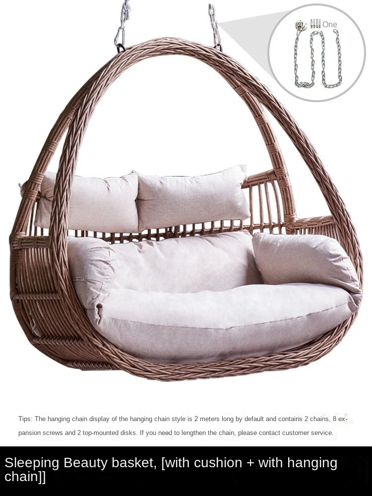 Rattan Furniture Egg Chair Large Swing Chair Hanging Chair Garden Balcony Patio Outdoor Carton Box Durable Contemporary