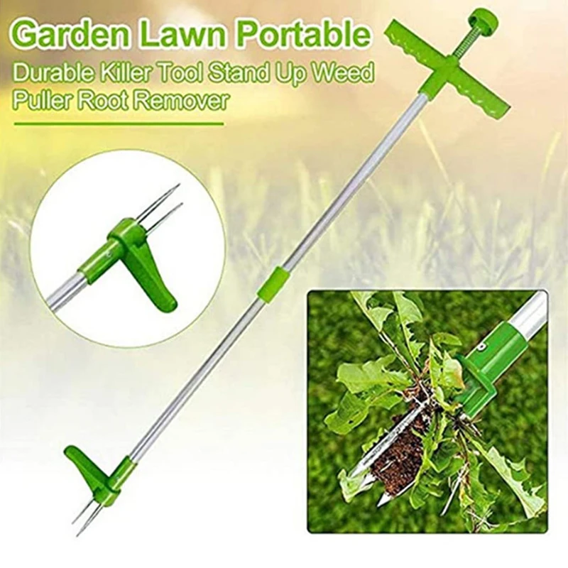 Stand Up Transplanting Digging Tool Weed Puller Garden Hand Weeder Weed Remover