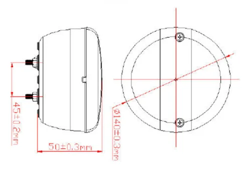 led 5.5 inches round tail lights 12 volt truck trailer dot