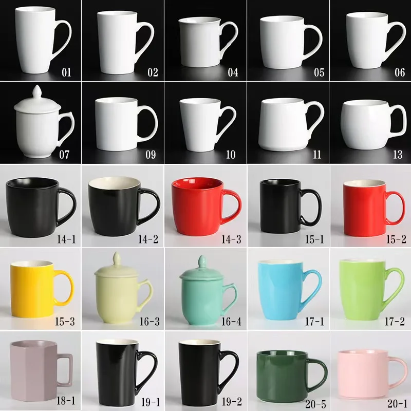 Various Styles Of Diy Mugs New Bone China Mugs Coffee Cups Ceramic White Custom Logo Printed Coffee Cups
