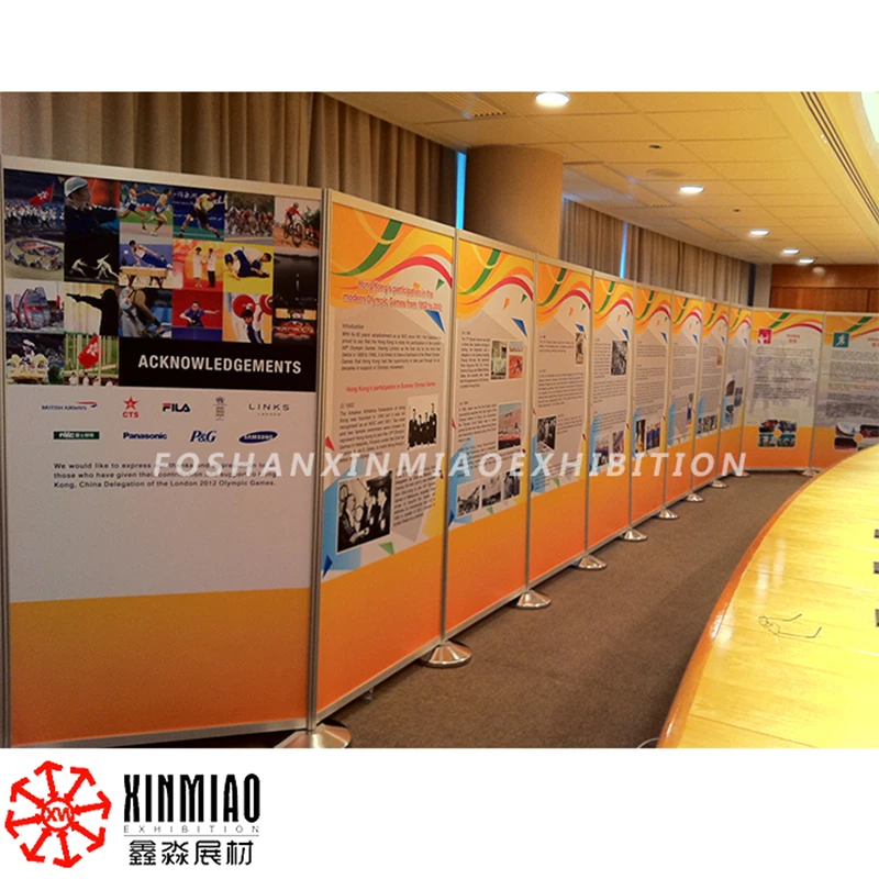 Customized Modular display booth movable partition wall white wall hanging