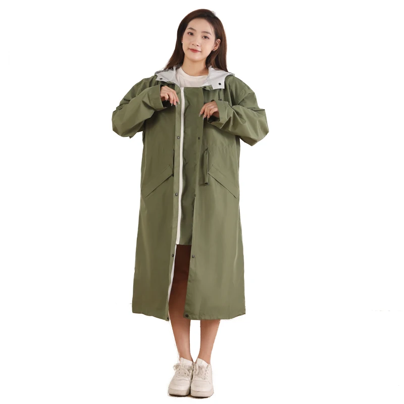 Korea Sell Well Fashion Raincoats for Women Trench Coat Rain Coat Waterproof