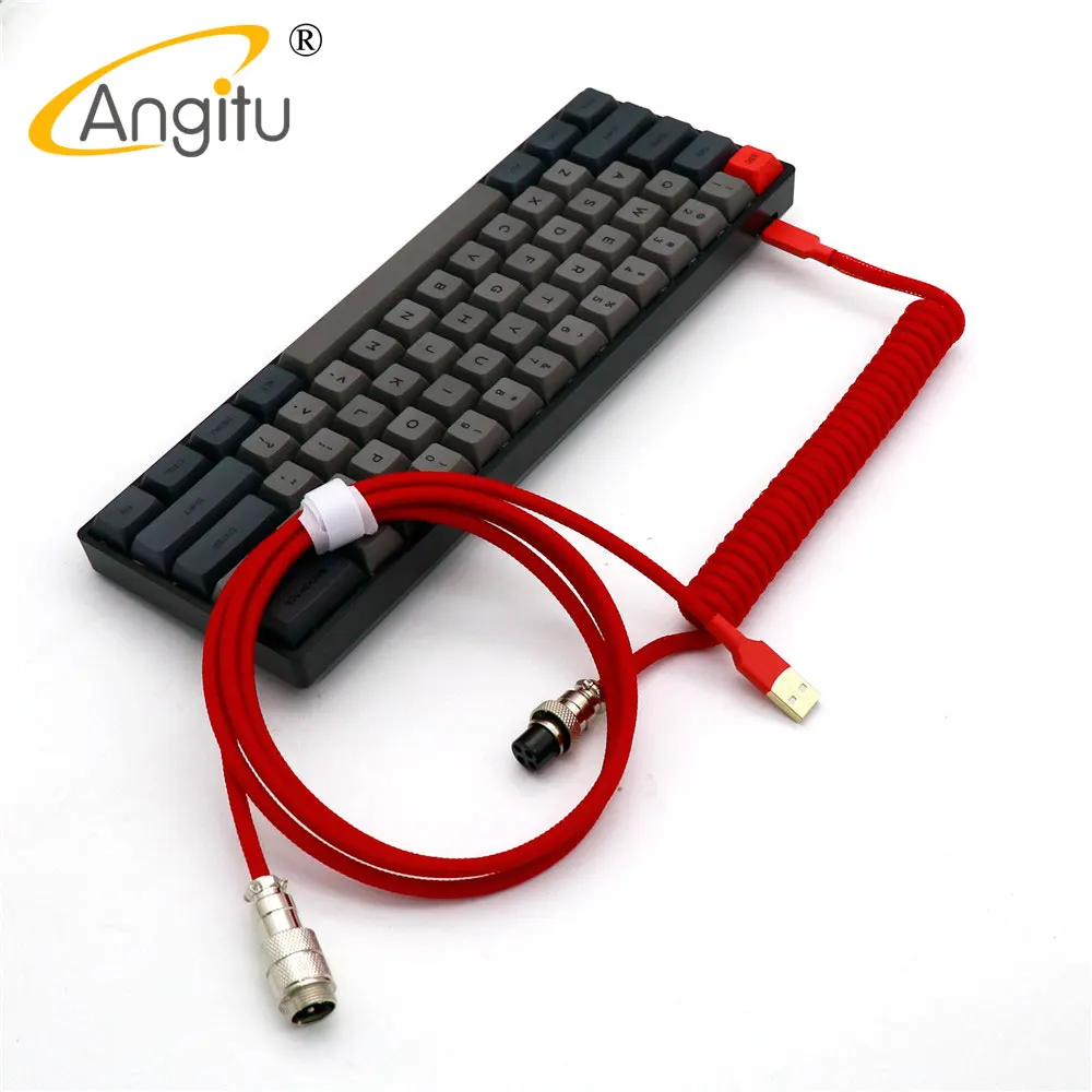 Прямая поставка ручная работа разъем авиатора Паракорд Тип C USB механическая клавиатура спиральный кабель