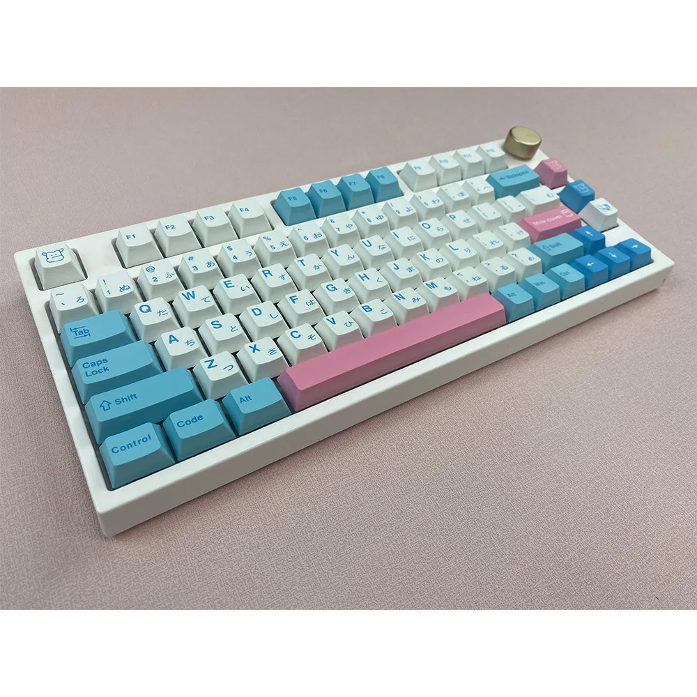 2022 Hot XDA Keycaps Japanese Language Milk 140 Keys Dye Sub PBT Custom Keycaps for Mechanical Keyboard