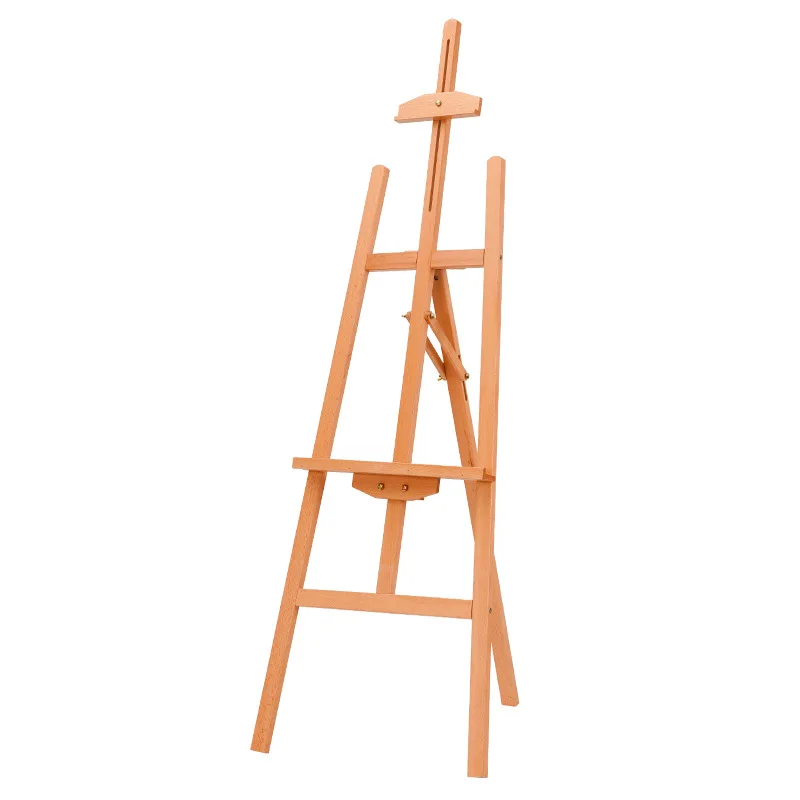 Glitter High quality Beech wood adjustable Height display art easel Wooden foldable painting stand tripod for students artist
