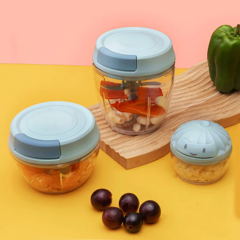 190ML Pull garlic artifact multi-function manual vegetable cutter meat grinder