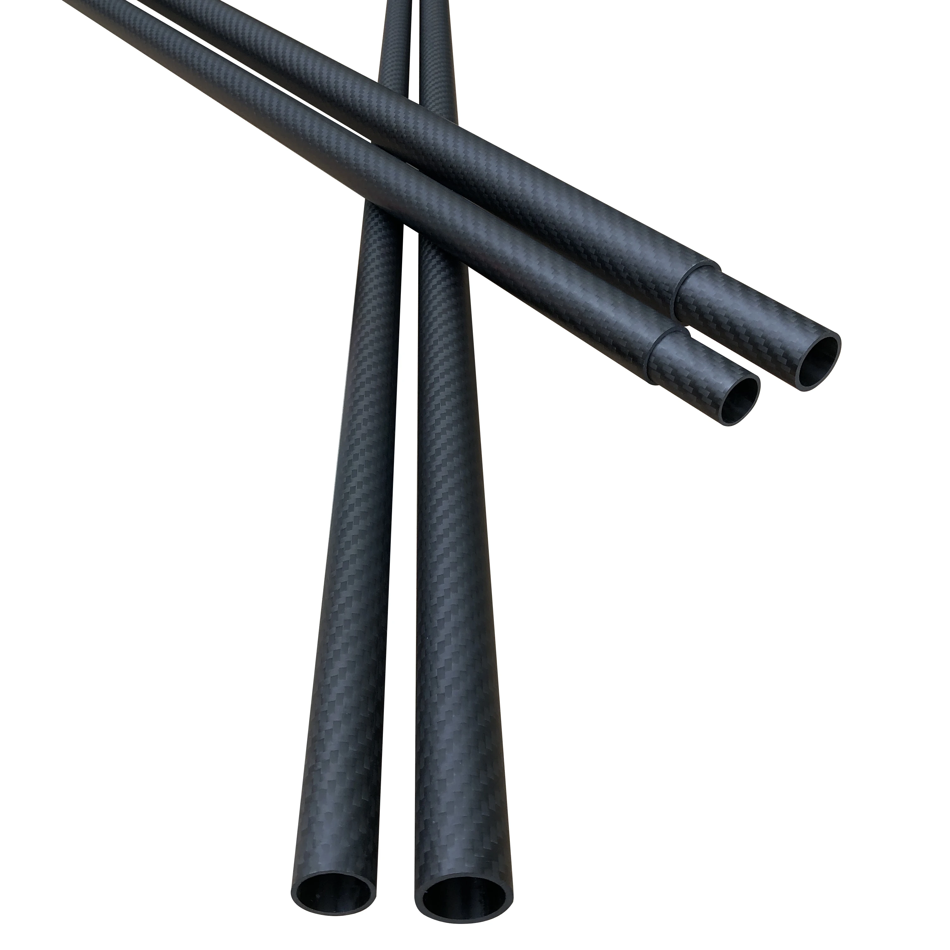 100% Carbon Fiber Sliding Pair Tube 3k Twill Matte Roll Wrapped Carbon Fiber Tube