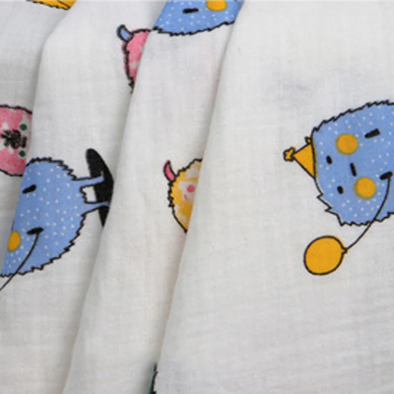 Custom Eco-Friendly Home Clothing Pajamas Crepe Printed Gauze Cotton Print Double Crepe Baby Saliva Towel Fabric