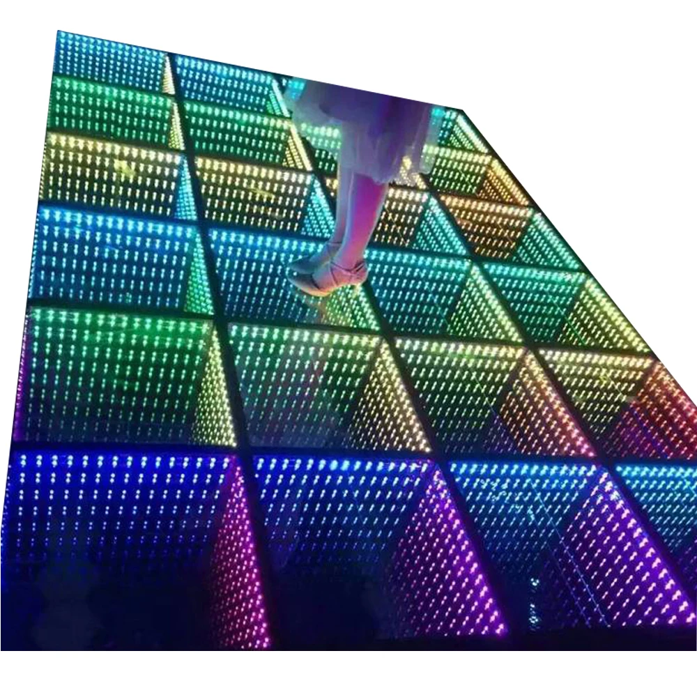 led floor DJ Disco Nightclub DMX 3D time Tunnel RGB LED Light Dance Floor