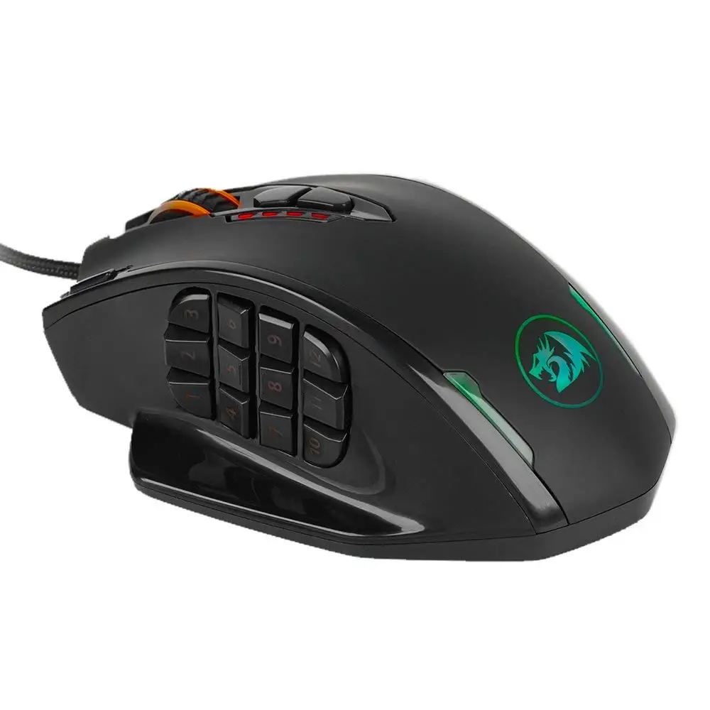 Redragon M908 portable gamer mouse PC computer wired led light up RGB gaming mouse
