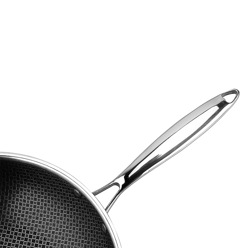 amercook non stick stainless steel handle woks granite pan kitchenware glass lid