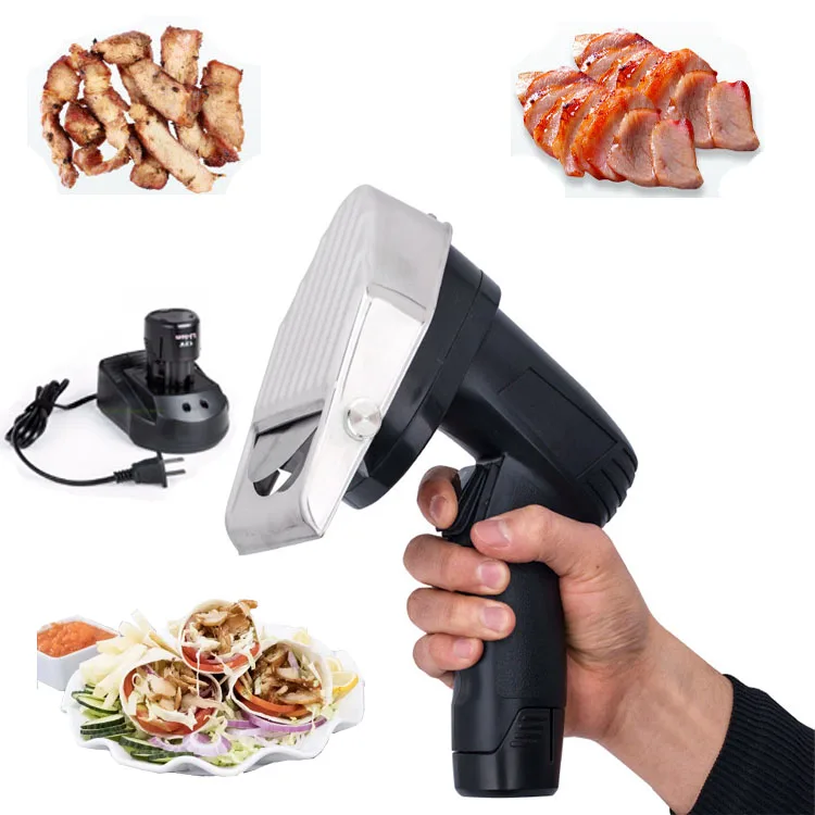 110V/220V Wireless Electric Knife Kebab Slicer Shawarma Doner Cutter Portable Two Batteries Doner Kebab Slicer 100C