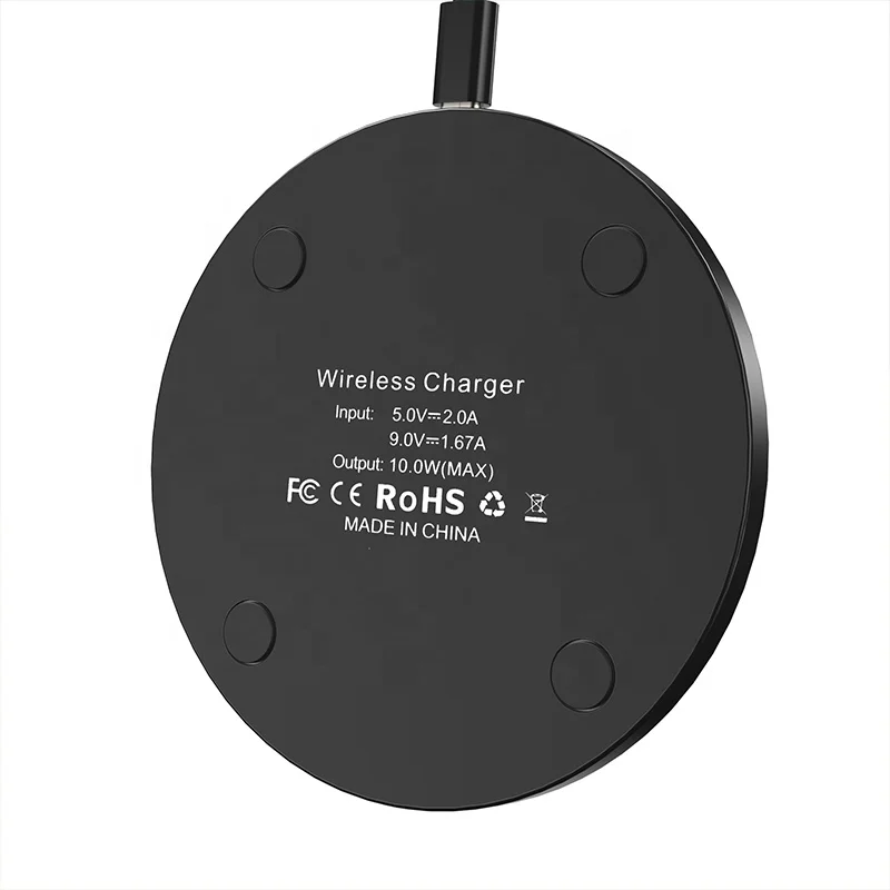  Сертифицированное CE зарядное устройство стандарта QI 10 Вт Беспроводное для сотового телефона Быстрая