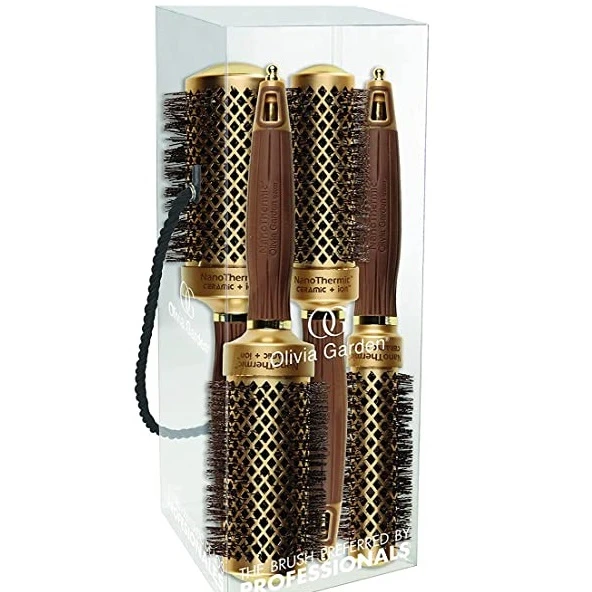 
Olivi Garden NanoThermic Керамическая ионная круглая термощетка для волос 