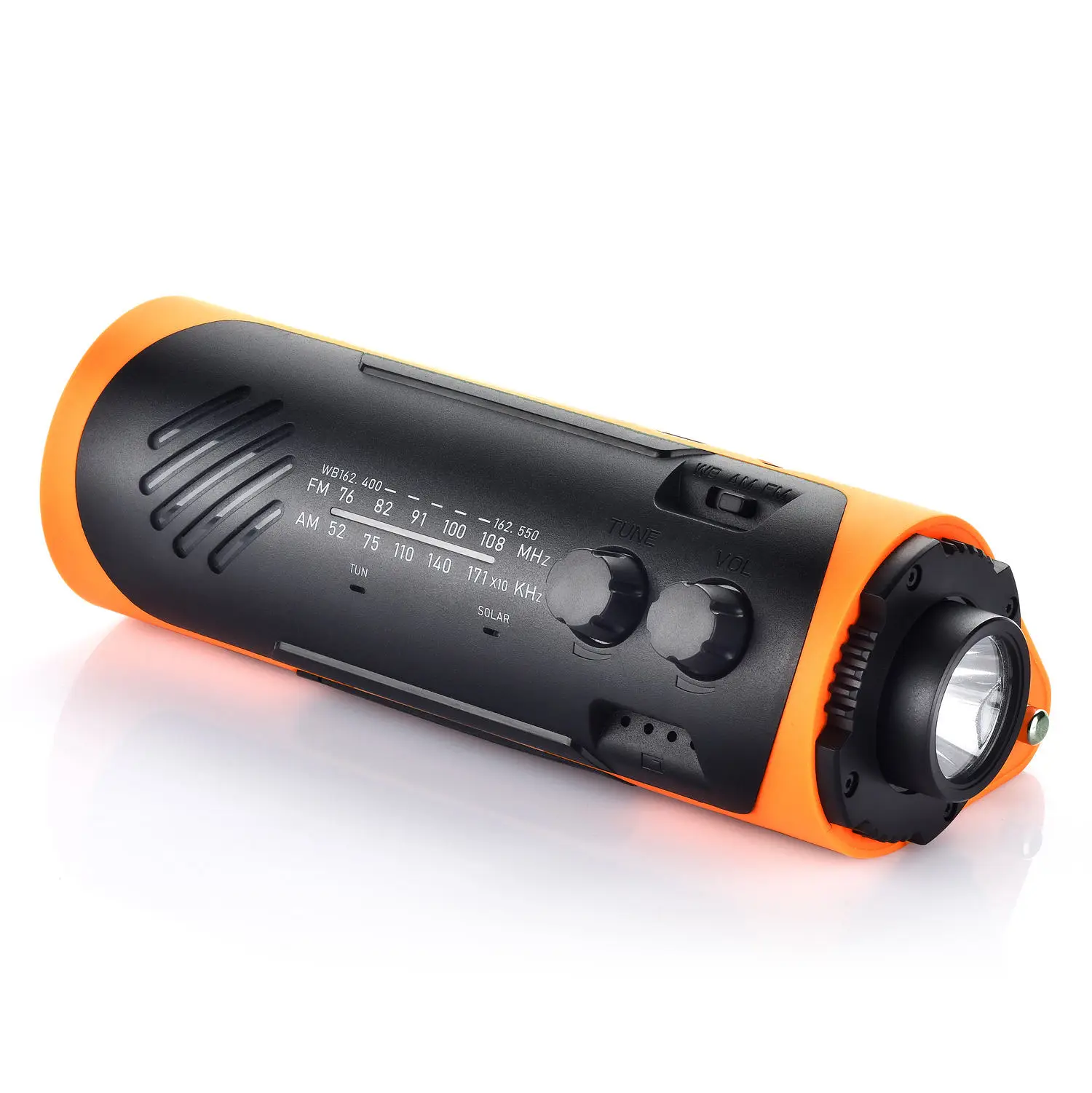 Solar Outdoor Multifunction Mini Solar Camping Radio Power Portable phone charging Emergency flashlight hand crank with radio FM