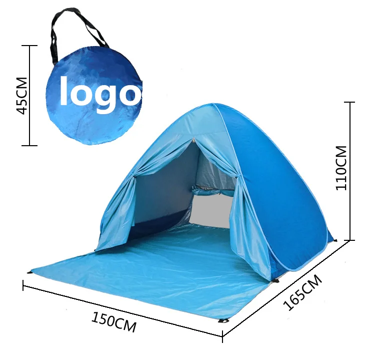 Sun-shelter Beach Tent 3 or 4 Person Automatic Camping Tent with UV pop up Beach Shade for Outdoor Activities