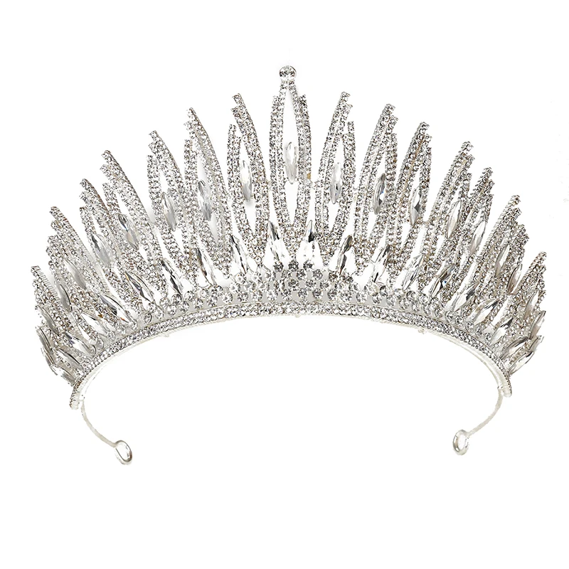 Princess bride crown in Europe and the baroque crown luxury atmosphere alloy diamond crown hair band