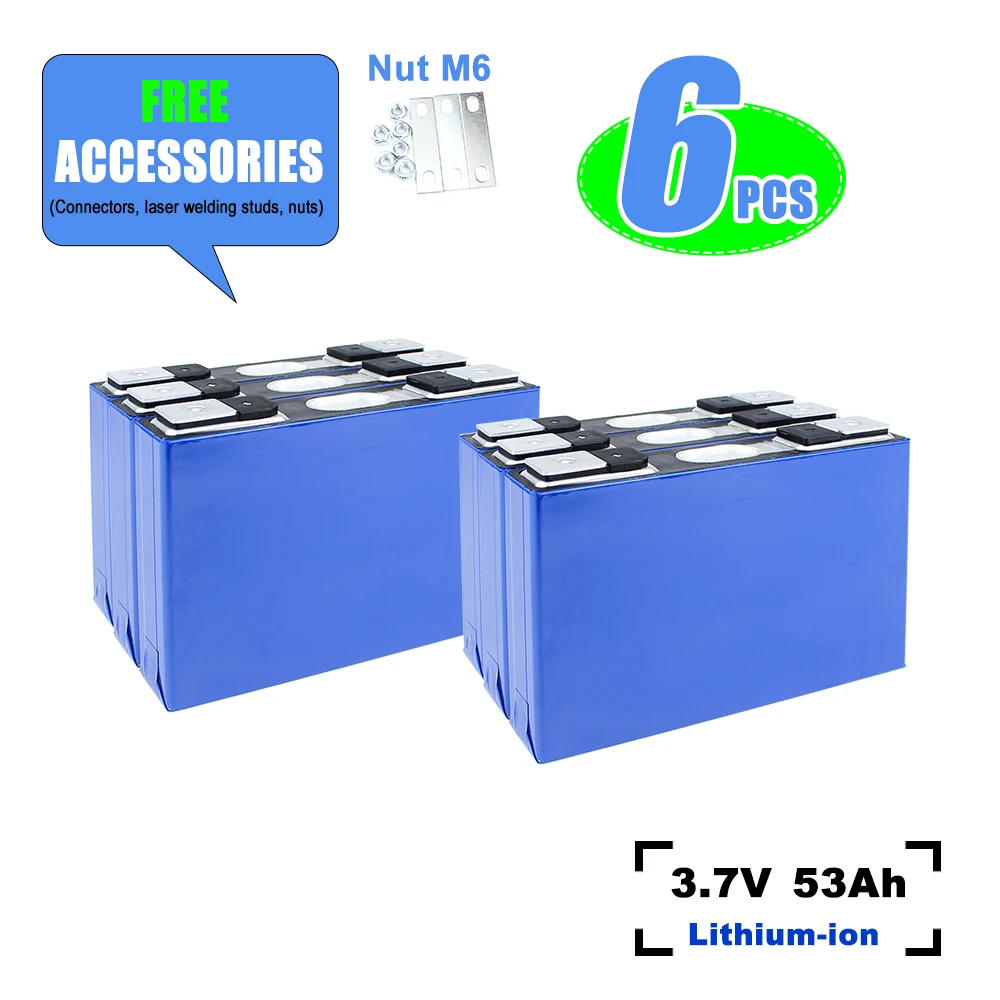 CATL 3.7V NMC lithium ion battery cell 50ah 53ah Deep cycles for 3 wheelers