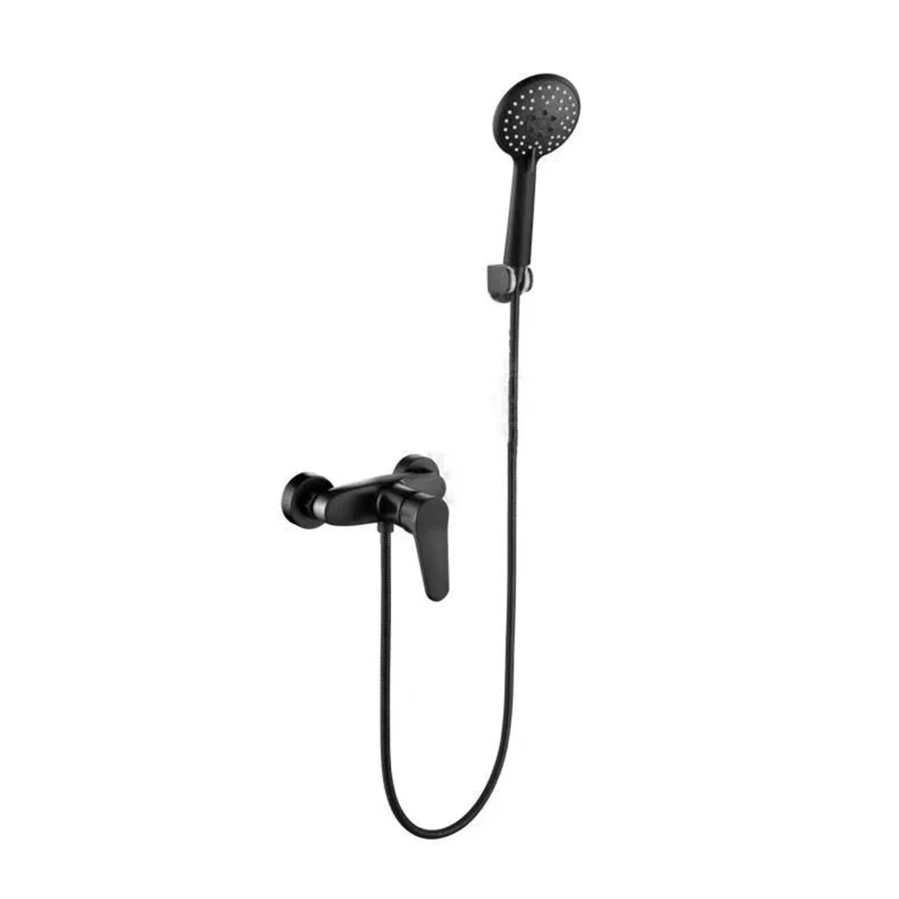 Brush Golden Finished Round Thermostatic Shower Solid Brass Three Function Shower Set Faucet