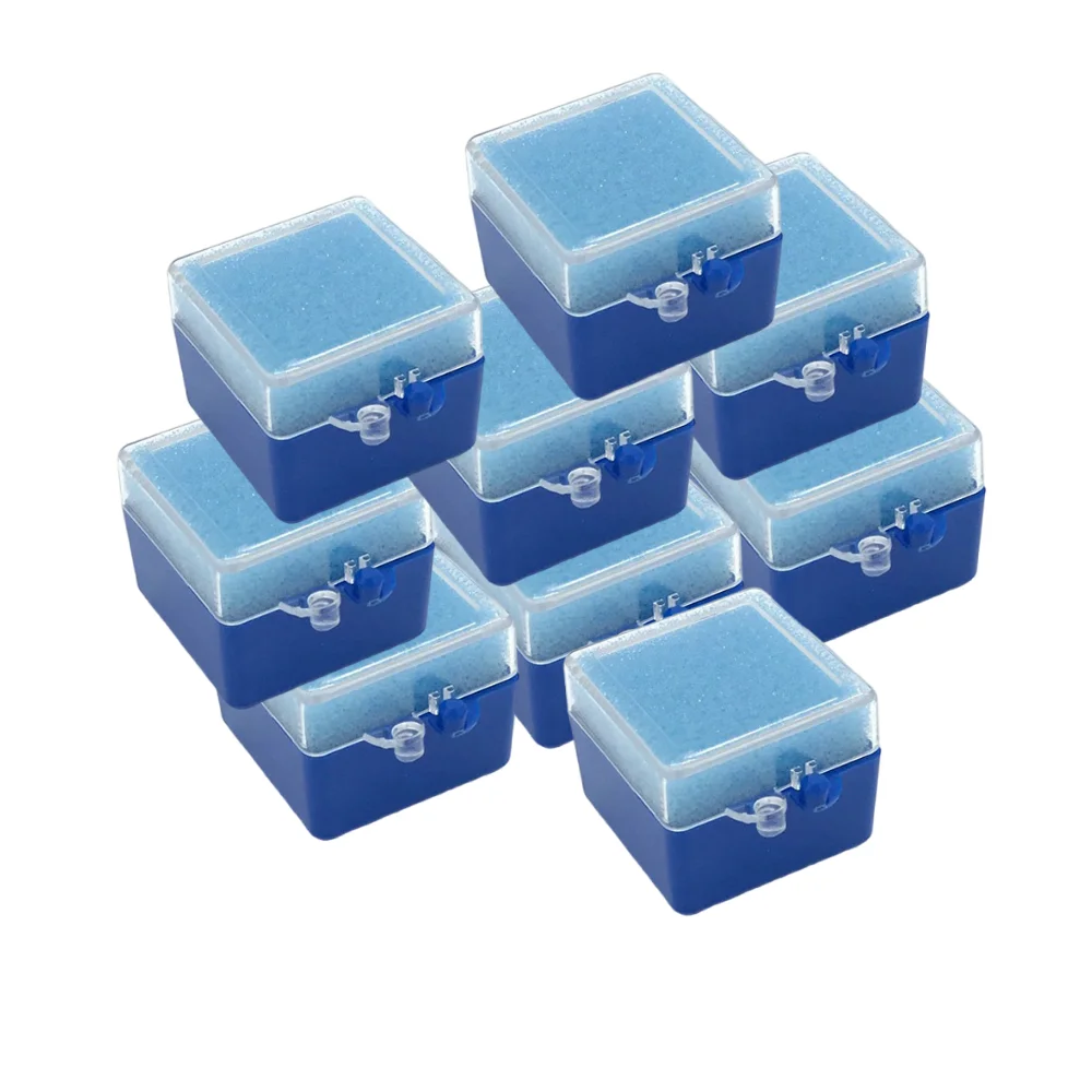 1/2Inch Blud Plastic Denture Box Sponge Denture Crown box sponge denture case for dental clinic